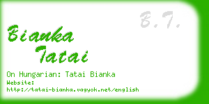 bianka tatai business card